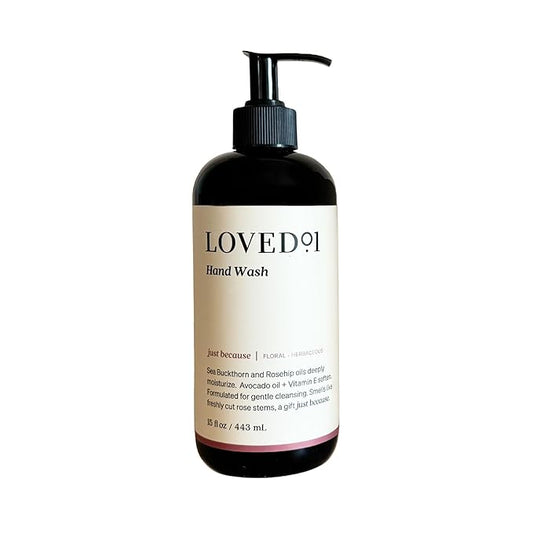 Hand Wash, Just Because Liquid Hand Soap, Gentle & Hydrating, Cruelty-Free, Formulated with Nourishing Oils & Soft Floral Scent, 15 oz