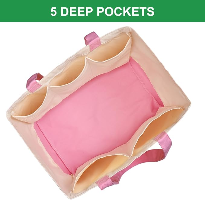 Canvas Reusable Grocery Bags Heavy Duty, 8.3 gal Foldable Large Canvas Tote Bag with Handles, Holds 60 lbs Canvas Shopping Bags, 1 Pack