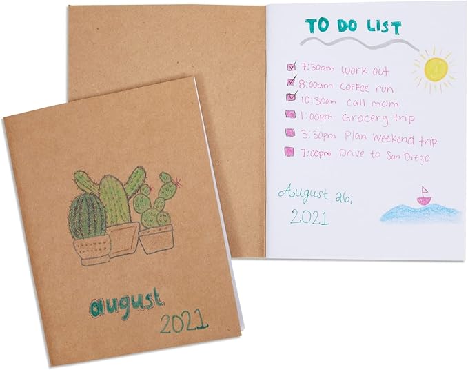 Paper Junkie 48-Pack Small Blank Notebooks Bulk - 4.25 x 5.5 in Brown Kraft Paper - Mini Journals Bulk Notebooks for Kids Sketching & Journaling