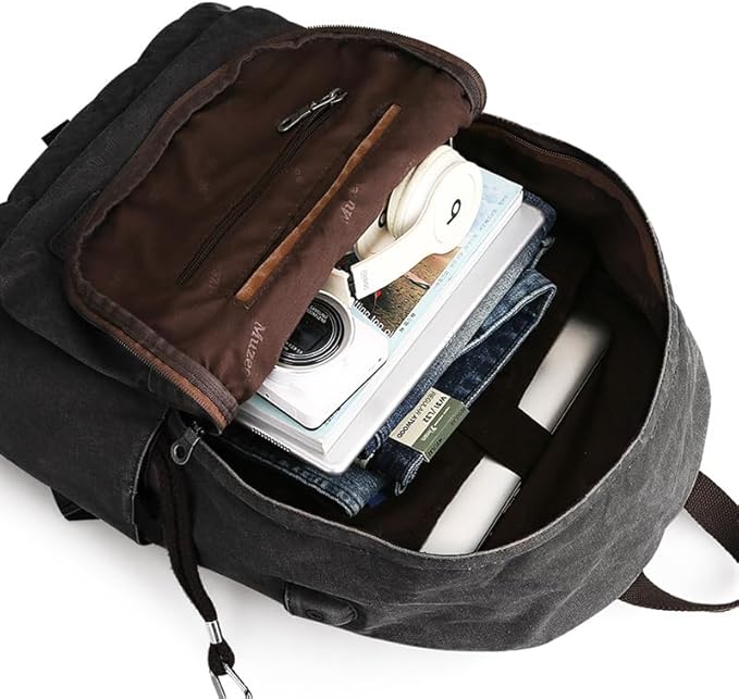 Canvas Backpack Lightweight Travel Daypack For Students and Adults Rucksack Laptop Backpack One_Size