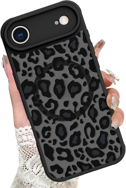 KANGHAR Case Compatible with iPhone Air Leopard Printed Pattern [Compatible with Magsafe] Cute Cheetah Protective Magnetic Case for Girls Women Men 6.5"