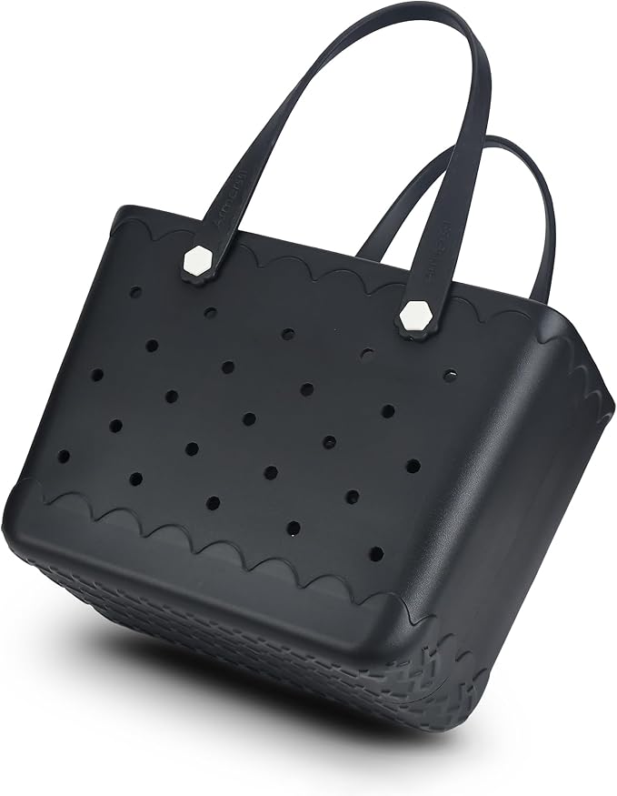 Armerssi Rubber Tote Bag For Women Large Rubber Beach Bag Waterproof Washable Handbag Durable Tote Bag Beach Swimming Travel