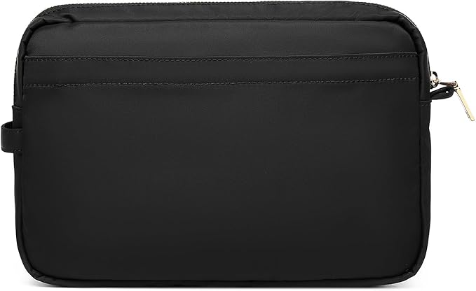 Storage Bag Cosmetic Bag for Women, Travel Makeup Bag Zip Up Bag Cute Makeup Bag Perfect Storage for Cosmetics, Black/Nylon