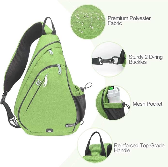 INOXTO Sling Bag, Multipurpose Crossbody Shoulder Bag for Men and Women