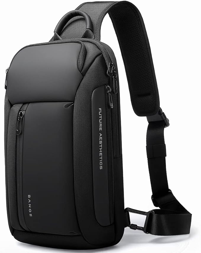 BANGE Sling Bag, Waterproof Men's Chest Bag Shoulder bags Crossbody Sling Backpack for Men……