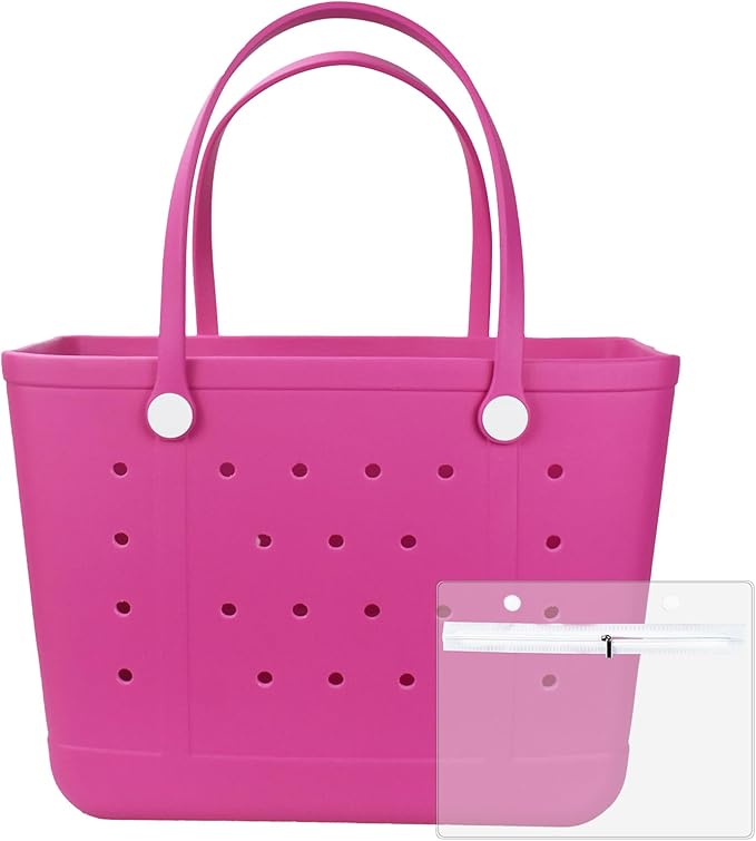 X Large Beach Bag, Oversized Rubber Beach Bag, Washable Open Tote Bag Durable Tote Travel Bags