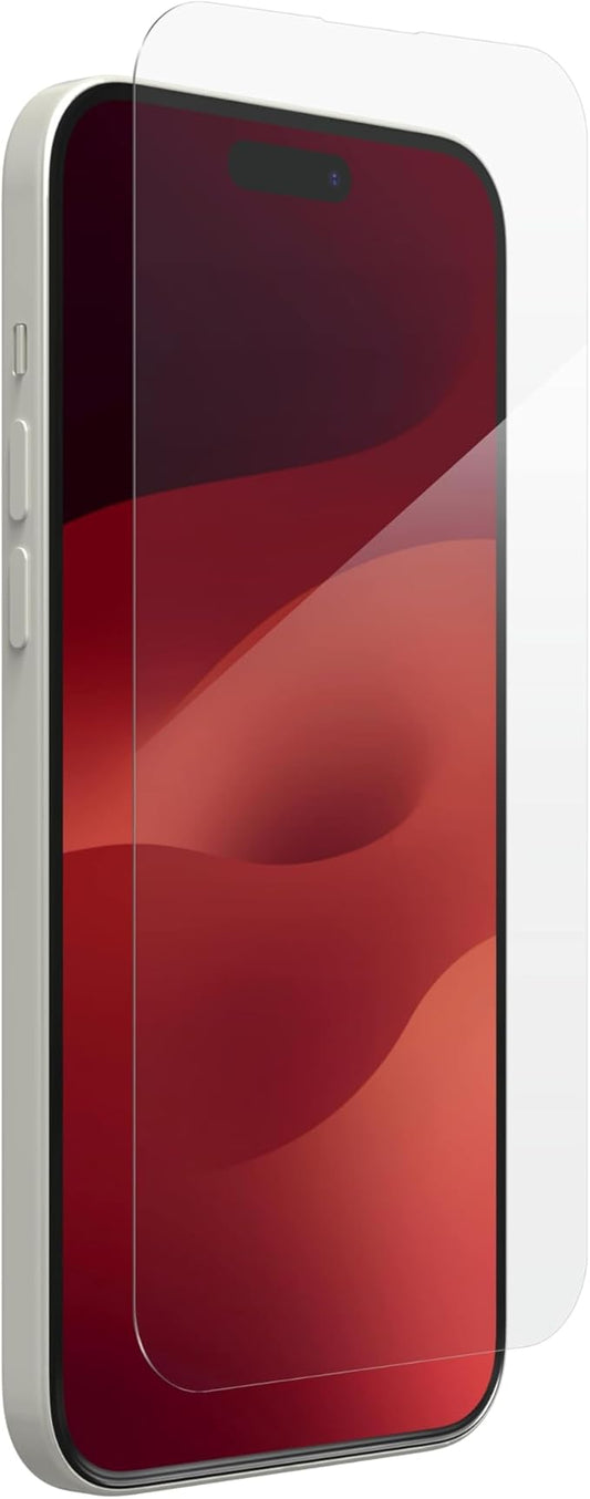 ZAGG Glass Elite iPhone 15 Plus Screen Protector - 5X Stronger with Reinforced Edges, Scratch & Smudge-Resistant Surface, InvisibleShield, Easy to Install
