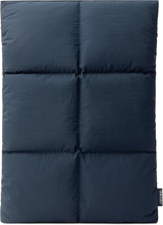 Comfyable Puffy Laptop Sleeve 15 Inch 16 Inch, Quilted Puffer Laptop Carrying Case, Pillow Pouch Compatible for MacBook Air 15 in M4 2025 & MacBook Pro 16 in M4 2024, Dark Blue