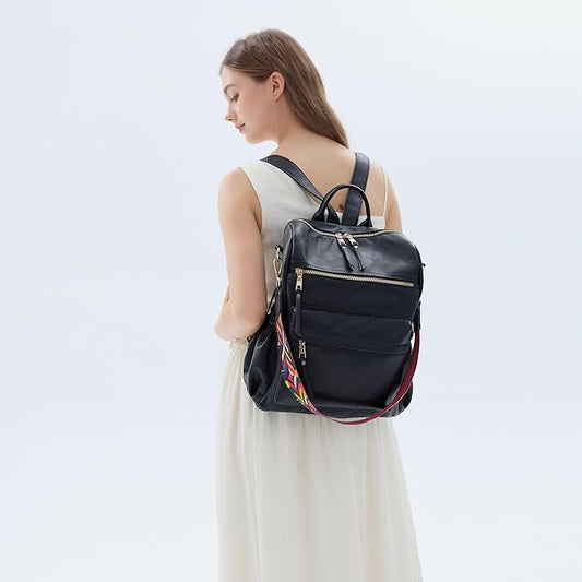 Dora & Liz Womens Backpack Purse Leather Fashion Travel Backpack Purse for Women Designer Ladies Shoulder Bags