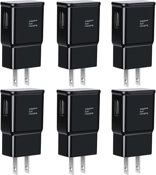 6-Pack Type C Charger Fast Charging Block, Android Phone Rapid USB Wall Charger Compatible with Samsung Galaxy S21/S20/S10/S10e/S10 Plus/S9/S9 Plus/S8/S8 Plus/S7/S6/Note 10/Note 9/Note 8,LG,HTC iPhone