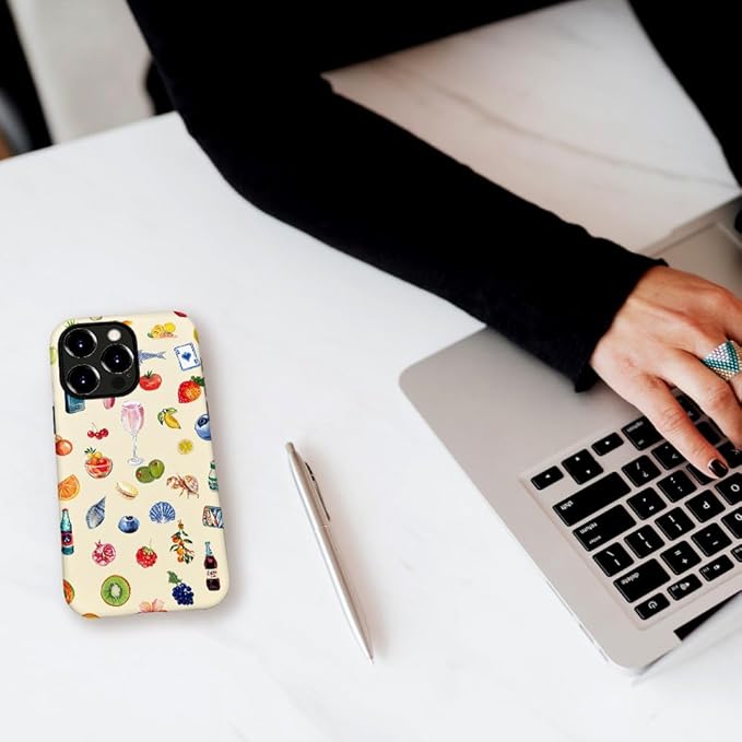 DAIZAG Case Compatible with iPhone 13 Pro,Fit Shockproof Cover for Women Girls,Fruit Flower Seashell Aesthetic