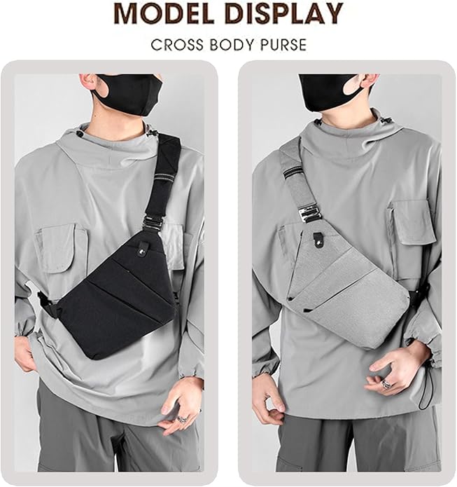 Crossbody Travel Bags for Women, New Theft Proof Safe Slim Sling Travel Purses, Personal Flex Shoulder Bag for Men Women