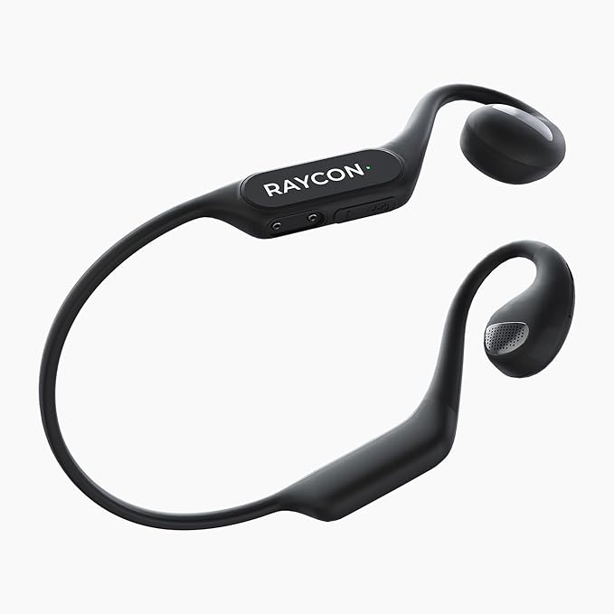 Raycon Open Headphones – Lightweight Wireless Over-Ear Design with Immersive Sound Quality, Long Battery Life, and Comfortable Fit for All-Day Wear - (Black)
