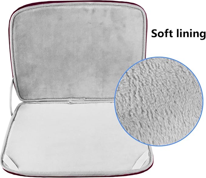 Laptop Case 15.6 Inch, Durable Shockproof Protective Cover Flip Case Briefcase Carrying Bag Compatible with 15.6" HP, ASUS, Lenovo, Acer, Notebook, Computer, Ultrabook, Chromebook, Red