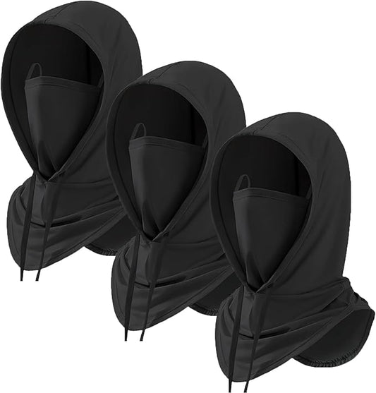 3 Pack Summer Balaclava Sun UV Protection Hood Breathable Full Head Mask Face Cover for Men Women Motorcycle Cycling Fishing