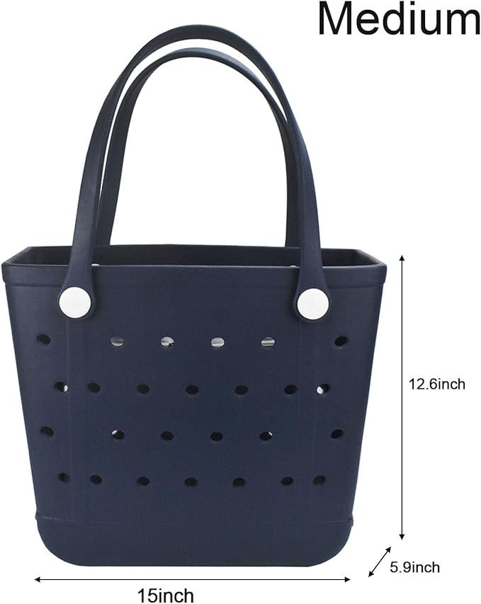 X Large Beach Bag, Oversized Rubber Beach Bag, Washable Open Tote Bag Durable Tote Travel Bags