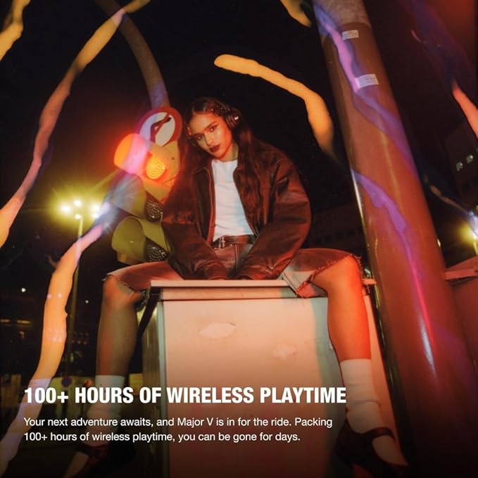 Marshall Major V On-Ear Wireless Bluetooth Headphones - Black