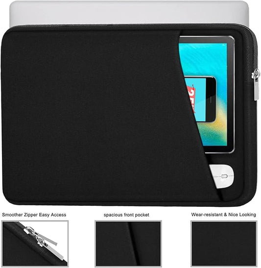 Laptop Sleeve Case 13 Inch, Upgrade 14 inch Laptop Cover for Apple MacBook Pro 2022, Durable Notebook Cover Shockproof Protective Bag Compatible with MacBook Air/Pro Retina 13.3 Inch, Black
