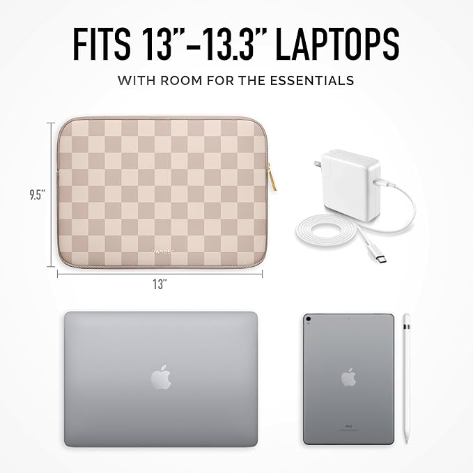 Vandel Slim Laptop Sleeve 13-13.3 inch Laptop Case for Macbook Air 13/Pro 13 Inch- Protective Macbook Case Sleeve, Tablet Carrying Bag Pouch for Lap Top Notebook, Chromebook, Dell, Asus Computer Cover