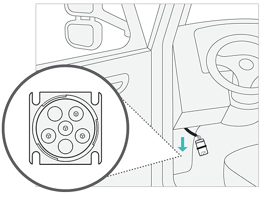 MasTrack | 6 pin / 9 pin Adapter | Cable J1939 to J1708 | 1 Foot | Adapter for Trucks and Cars |…