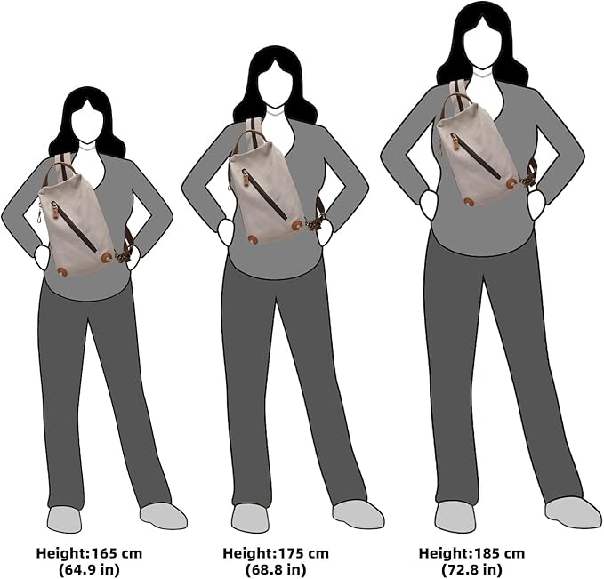 KL928 Canvas Sling Bag crossbody Bags Small Backpack Pack Travel Purse convertible purses for Women Men