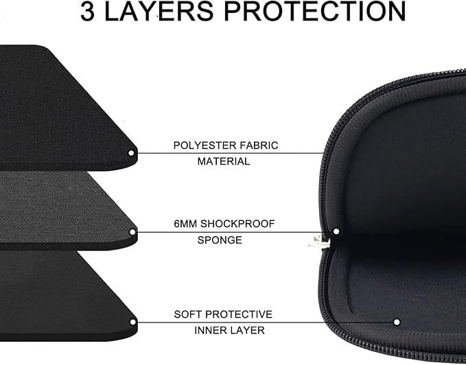 Laptop Case Sleeve 14 inch, Durable Carrying Bag Shockproof Protective Case Cover, Handbags Briefcase Laptop Bag Compatible with 14" MacBook Air/Pro HP Asus Lenovo Notebook Computer, Black