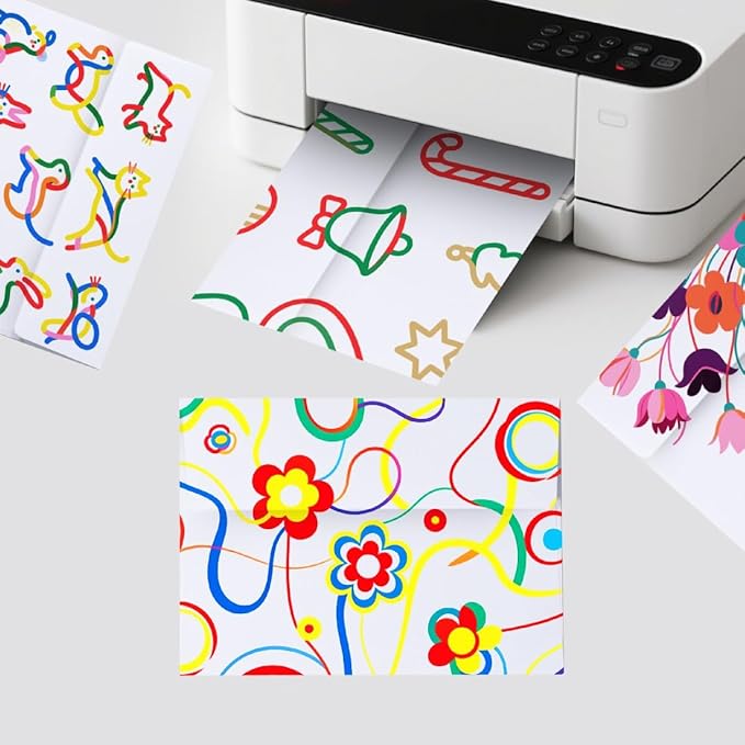 Keketer A2 White Printable Envelopes 80 Pack Self - Seal, for 5x7 Cards, Weddings, Invitations, Baby Shower 4.375 x 5.75 Inches