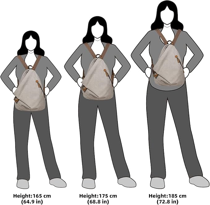 KL928 Canvas Vintage Backpack – Large Casual Daypack Outdoor Travel Rucksack Hiking Backpacks for Men Women