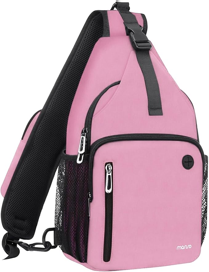 MOSISO Sling Backpack Bag, Crossbody Shoulder Bag Travel Hiking Daypack Chest Bag with Front Square Pocket&USB Charging Port