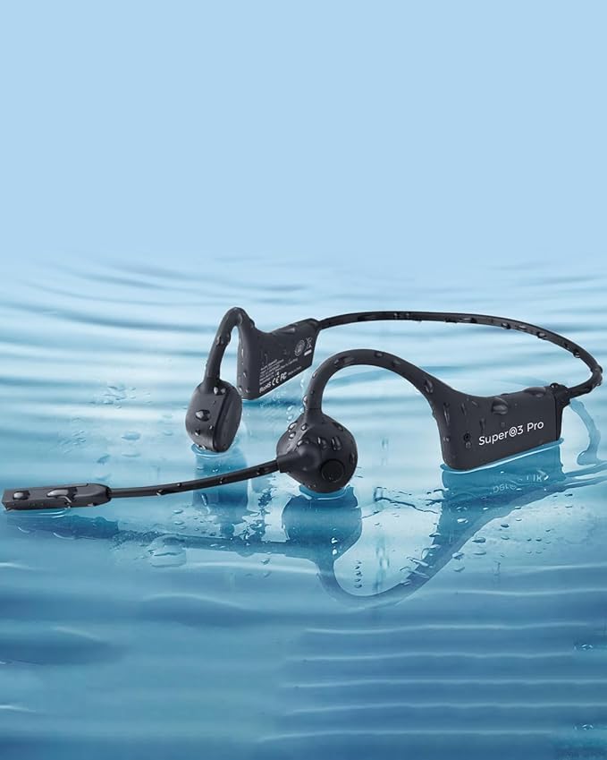 Bluetooth Headphones with Mic Open Ear Headphones Bluetooth 5.2 Headset with Dual CVC8.0 and ENC Noise-canceling Microphones Bone Conduction Headphones Computer Earphones, 8Hrs Battery