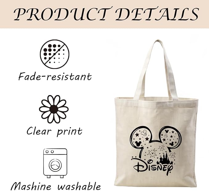Canvas Tote Bag Aesthetic for Women,Reusable Canvas Cute Shoulder Bag for Grocery, Shopping, Beach & Daily Use