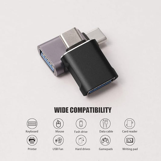 10 Pack Up to 10Gbps/120W Usbc to USB Adapter,USA to USB-c adopters,U sb to USB C Connector,Type C Male to a Female Adapter for Charger,Phone 15/16, PC, Laptop, Tablet, Keyboard etc, Black