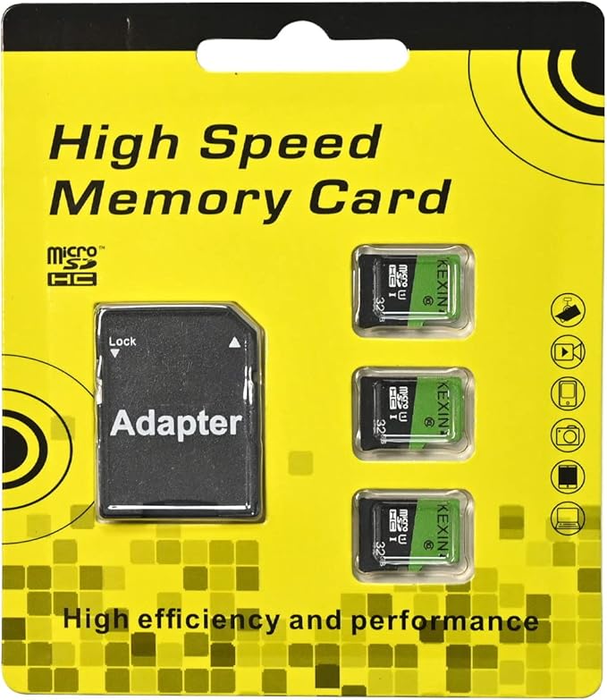 KEXIN 3 Pack 32GB Micro SD Card Memory Card MicroSDHC UHS-I Memory Cards Class 10 High Speed Card, C10, U1, 32 GB 3 Pack