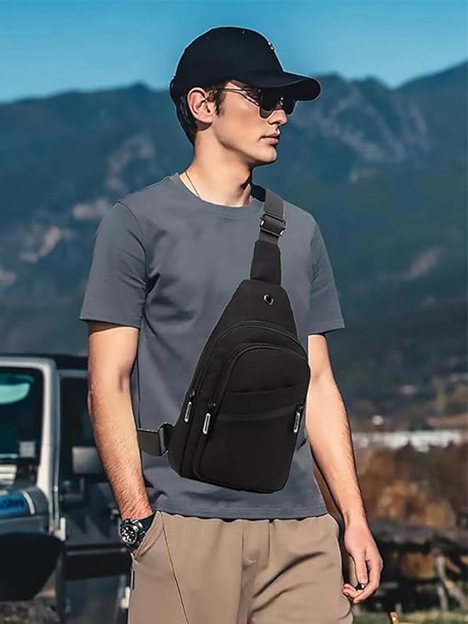 EVANCARY Small Sling Bag for Women Men, Sling Backpack Chest Daypack Crossbody Bag for Travel Outdoor Hiking