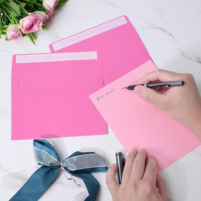 Keketer A4 Colorful Printable 4x6 Envelopes 70 Pack Self - Seal, for 4x6 Cards, Weddings, Invitations, Baby Shower 4.25 x 6.25 Inches