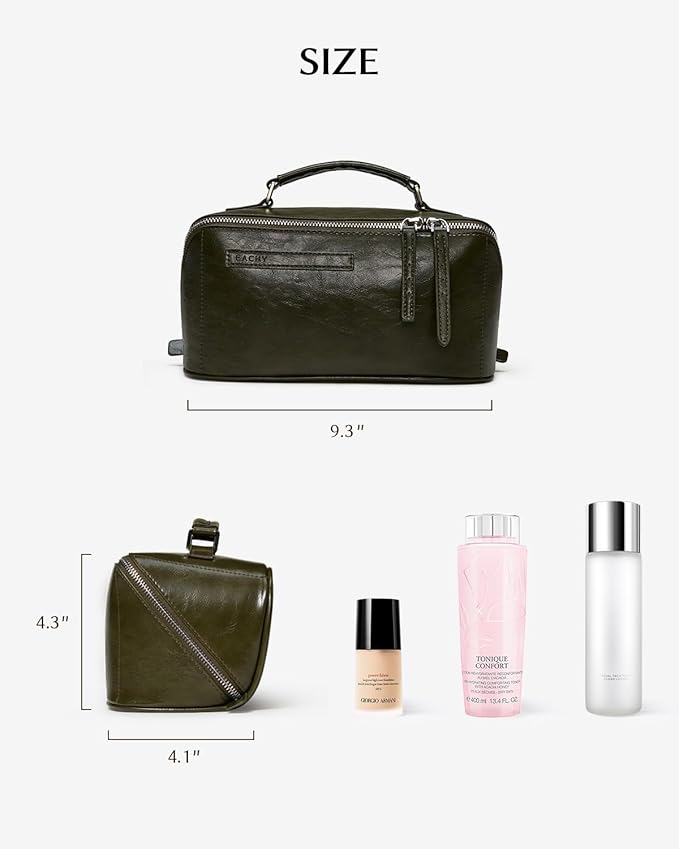 EACHY Travel Makeup Bag,Large Capacity Cosmetic Bags for Women,Waterproof Portable Pouch Open Flat Toiletry Bag Pattern Makeup Bag