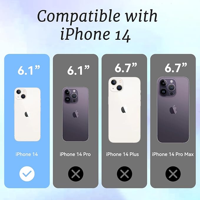 for iPhone 14 Case, Impressionist Floral Landscape Pattern, Military-Grade Drop Protection, Cute Soft Slim TPU Protective Cover with Camera Lens Protection for Women & Girls