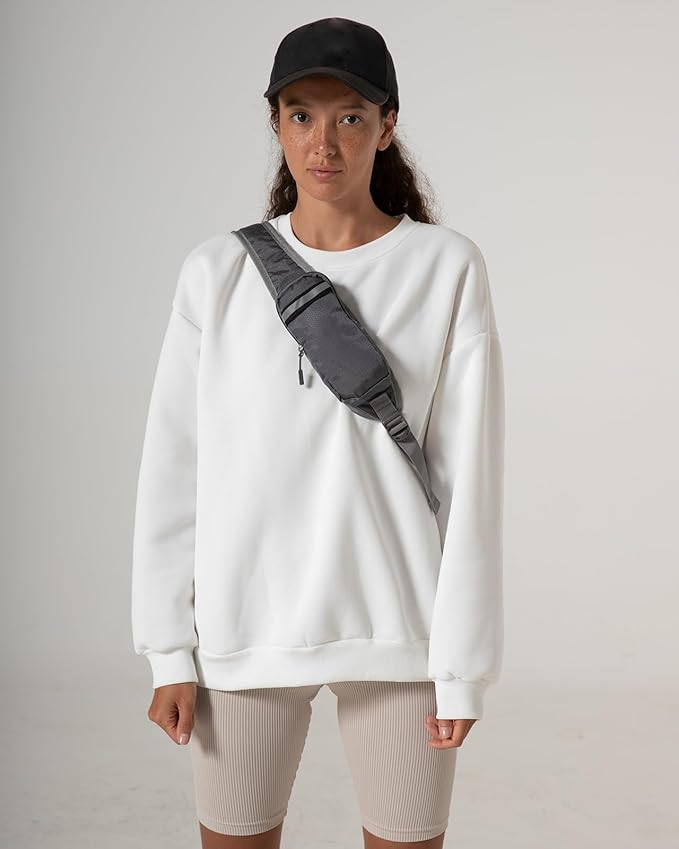 WATERFLY Packable Small Crossbody Sling Backpack Shoulder Chest Bag Daypack for Hiking Traveling Grey