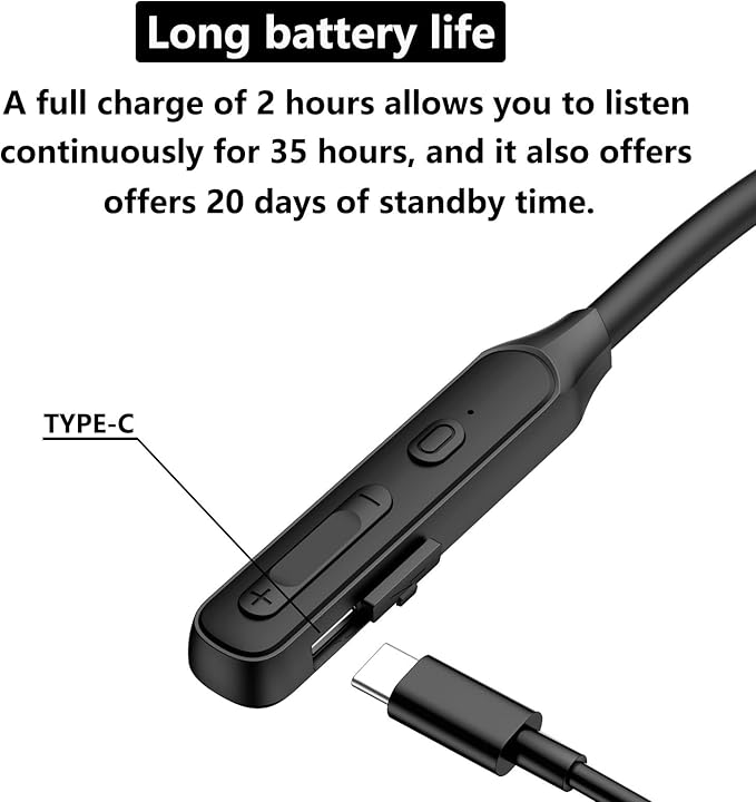 Neck Headphones Wireless Bluetooth，V5.2 with Microphone Neckband Bluetooth Headphones，35 Hours of Playtime in-Ear Neckband Earbuds no Power Button IPX7 Sweat-Resistant deep bass (Y8H)