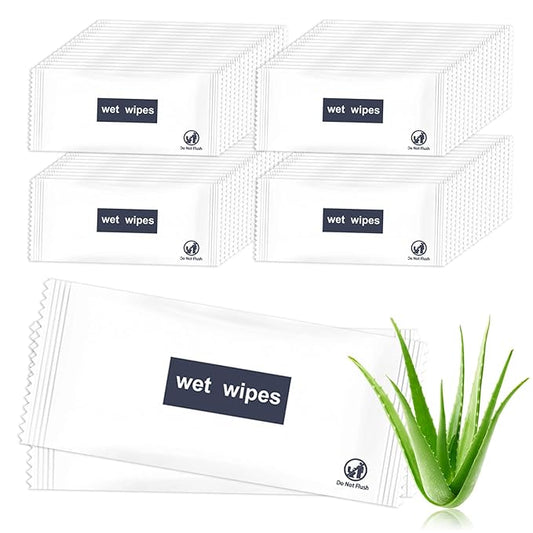 Wet Wipes Individually Wrapped, Wet Naps 500 Pack, Bulk Hand Wipes for Homeless, Suitable for Restaurant, Wedding, Barbecue