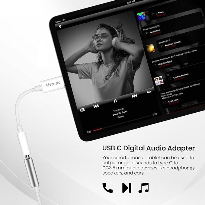 USB C to 3.5mm Headphone Jack Adapter for iPhone 16/16 Pro/15/15 Pro/Pro Max/Plus, Type C Aux Audio Dongle Cable Cord Compatible with iPad, Samsung Galaxy S23/S23/S22/S21Ultra, MacBook,Note（100 Pack）