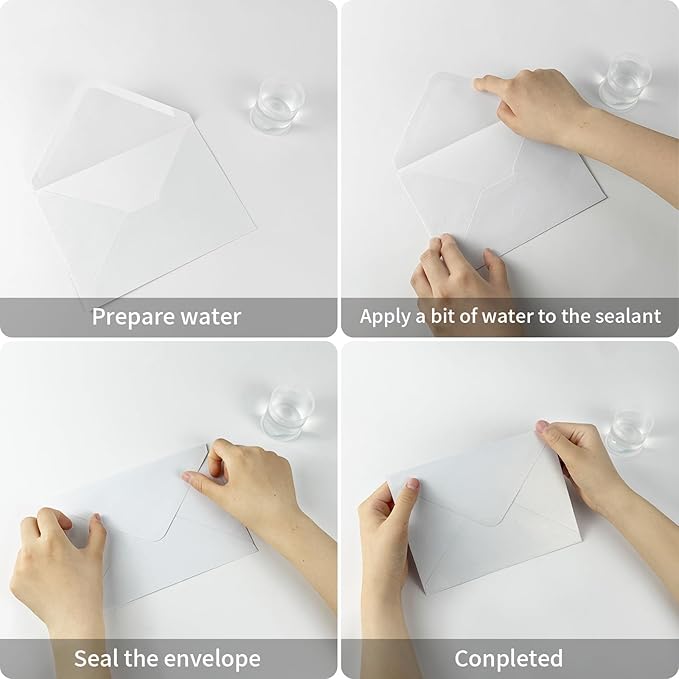 YINUOYOUJIA 50 PCS Pearl white Envelopes A7,5 x 7 white Shimmer Envelopes for Invitation,Perfect for Wedding Invitation Cards,Birthday RSVP Invite,5.25 x 7.25 inches