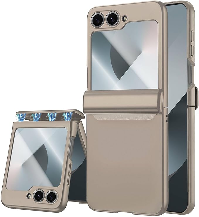 STORMTAL for Samsung Galaxy Z Flip 6 Case/Z Flip 7 FE Case, Hinge Protection, Built-in Screen Protector, Wireless Charging, Slim Rugged Phone Protective Case for Galaxy Z Flip 6