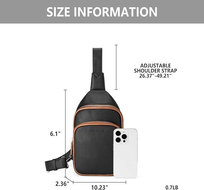 WESTBRONCO Small Sling Bag for Women Nylon Crossbody Sling Backpck Lightweight for Travel Casual Daily