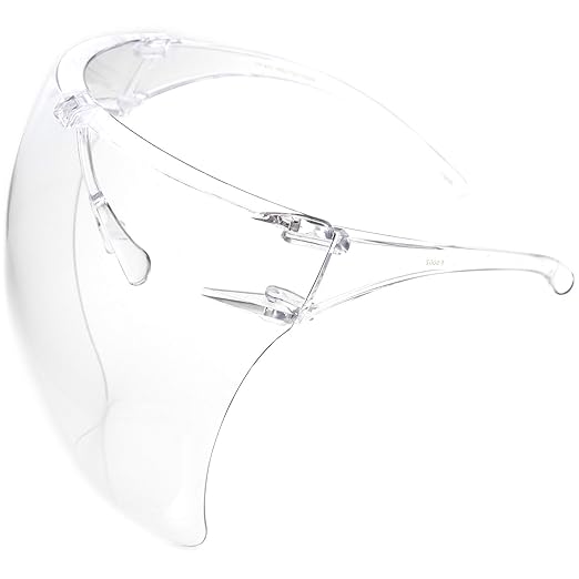zeroUV - Protective Face Shield Full Cover Visor Glasses/Sunglasses (Anti-Fog/Blue Light Filter) (Clear/Clear) 2-Pack