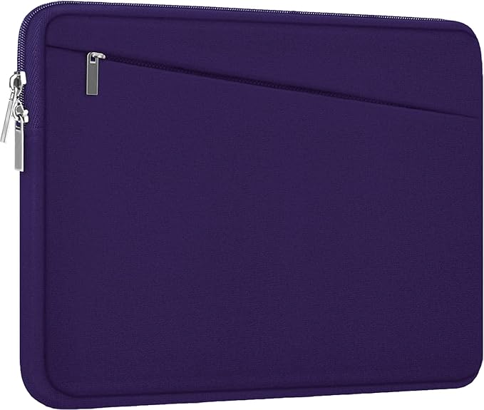 15.6 inch Laptop Sleeve Case, Durable Computer Carrying Bag Protective Case Briefcase Handbag with Front Pocket, Slim Laptop Case Cover for 15.6 Inch HP, Dell, Lenovo, Asus, Notebook, Purple