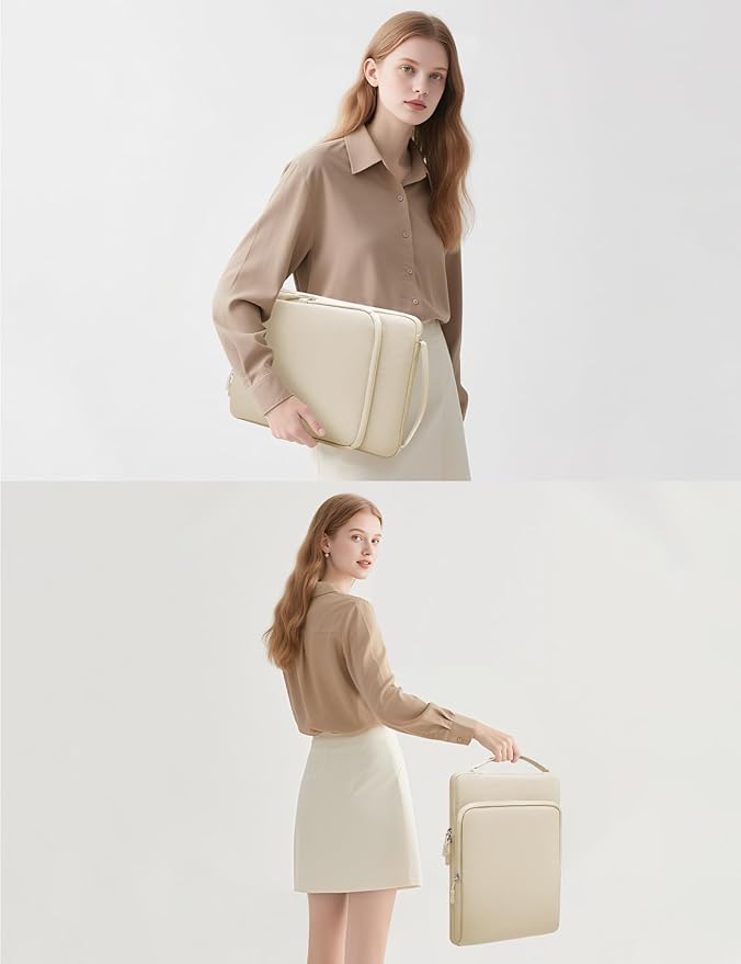 HYZUO 13 Inch Laptop Bag Sleeve for MacBook Air 13 M4 M3 M2 M1 2025-2018, MacBook Pro 13 M2 M1 2025-2016, 13" iPad Pro/Air, Surface Pro, XPS 13, Protective Case for 12"-13" Tablet, Sand