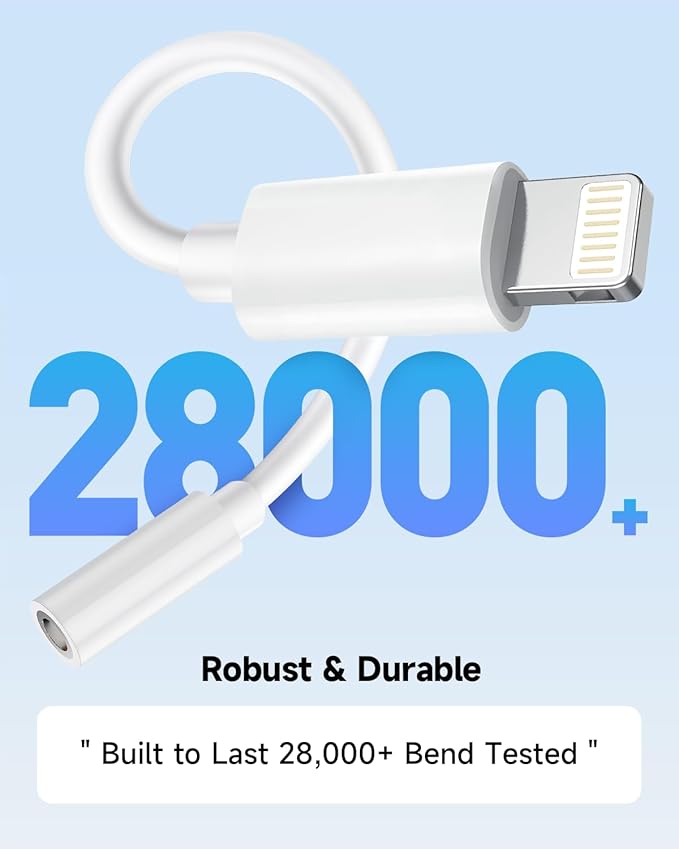 [Apple MFi Certified] 2 Pack Lightning to 3.5 mm Headphone Jack Adapter, iPhone Aux Adapter Converter Dongle Audio Cable Compatible with iPhone 14 13 12 11 X XS 8 7