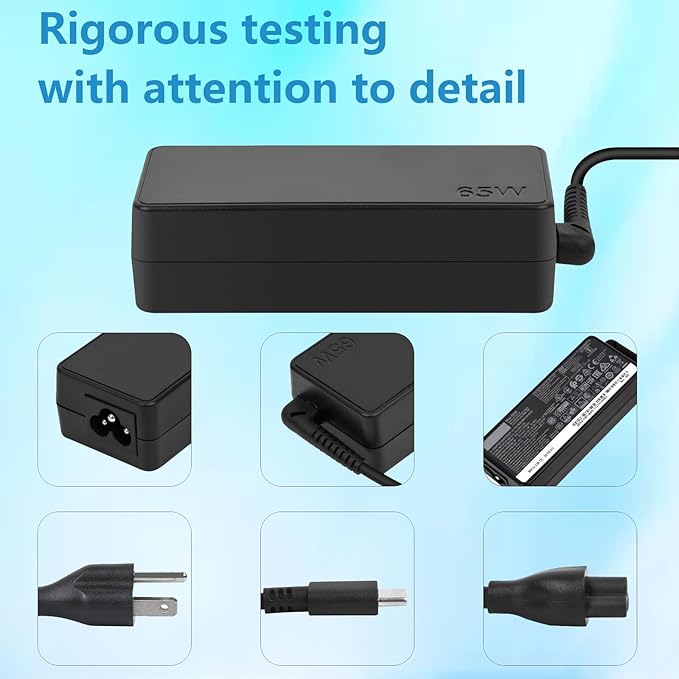 65W Charger Fit for Lenovo ThinkPad X1 Carbon 5th 6th 7th 8th Gen, X1 Yoga 2nd 3rd 4th 5th, X1 Tablet 2nd 3rd USB C Laptops Adapter