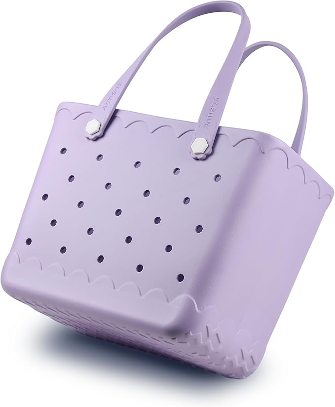 Armerssi Rubber Tote Bag For Women Large Rubber Beach Bag Waterproof Washable Handbag Durable Tote Bag Beach Swimming Travel